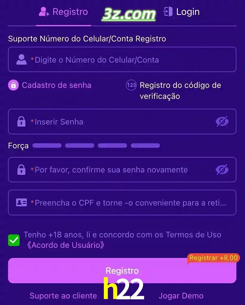 bonus de cadastro imediato